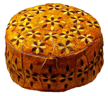 Moroccan Leather Camel Pouf ottoman