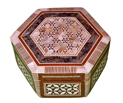 Mother of Pearl Octagonal Jewellery Box