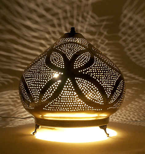 Handmade small Brass Dome Shaped Table Lamp