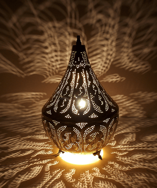 Handmade Moroccan small Brass Table Lamp Shades