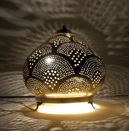Brass Moroccan Table Dome Shaped Lamp Shades