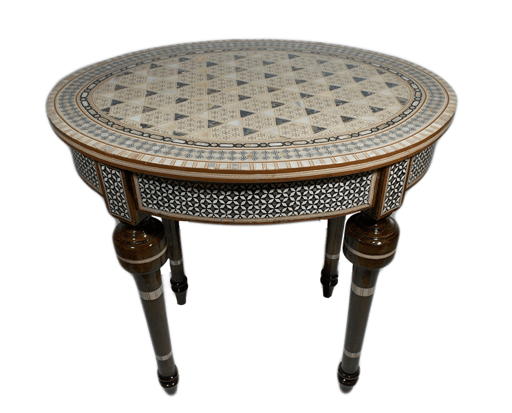 Oval Mother of Pearl Moroccan coffee Side table Medium