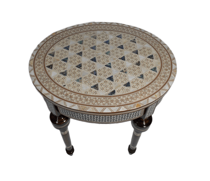 Oval Mother of Pearl Moroccan coffee Side table Small
