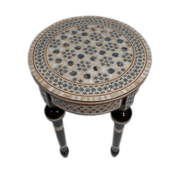Round Mother of Pearl Moroccan coffee Side table Small