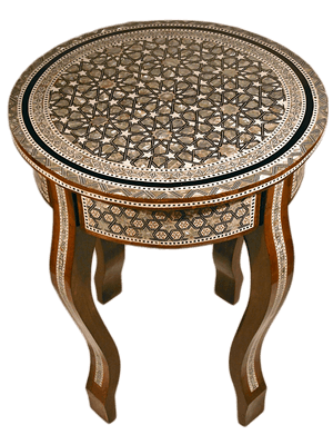 Moroccan Round Mother of pearl table