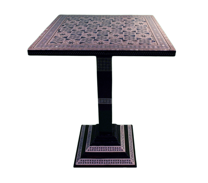 Moroccan Mother of Pearl Square Table single leg